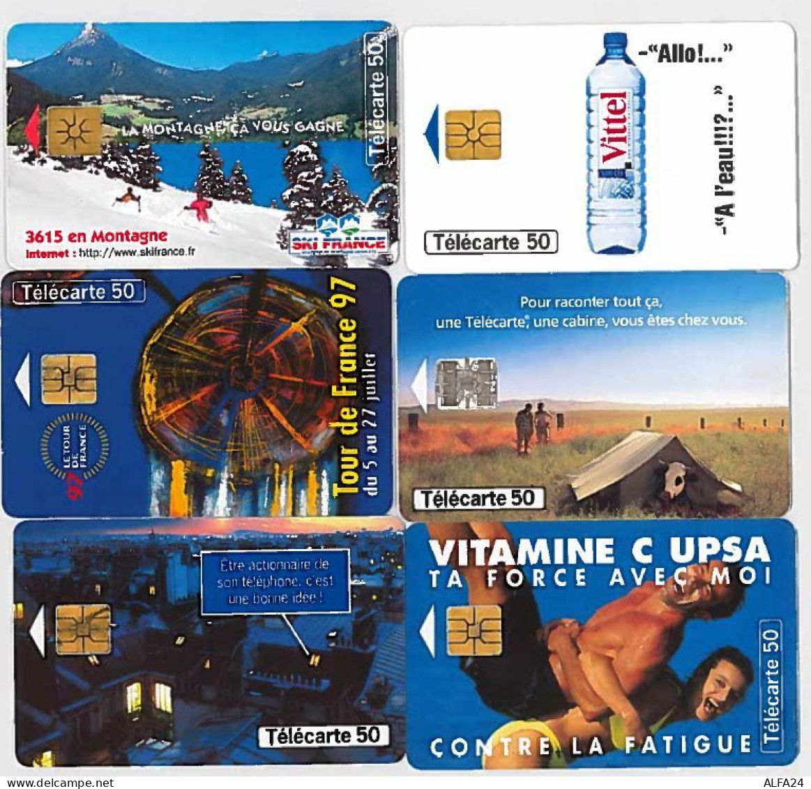 LOTTO 6 TELECARTE FRANCESI ANNO 1997 (97 12 - 1997