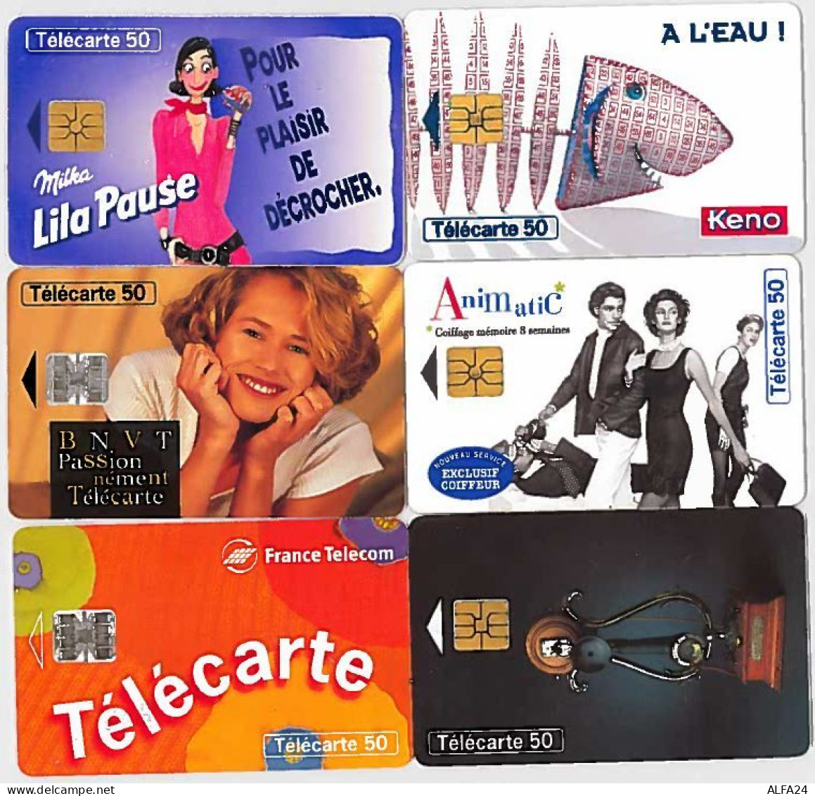 LOTTO 6 TELECARTE FRANCESI ANNO 1996 (96 9 - 1996