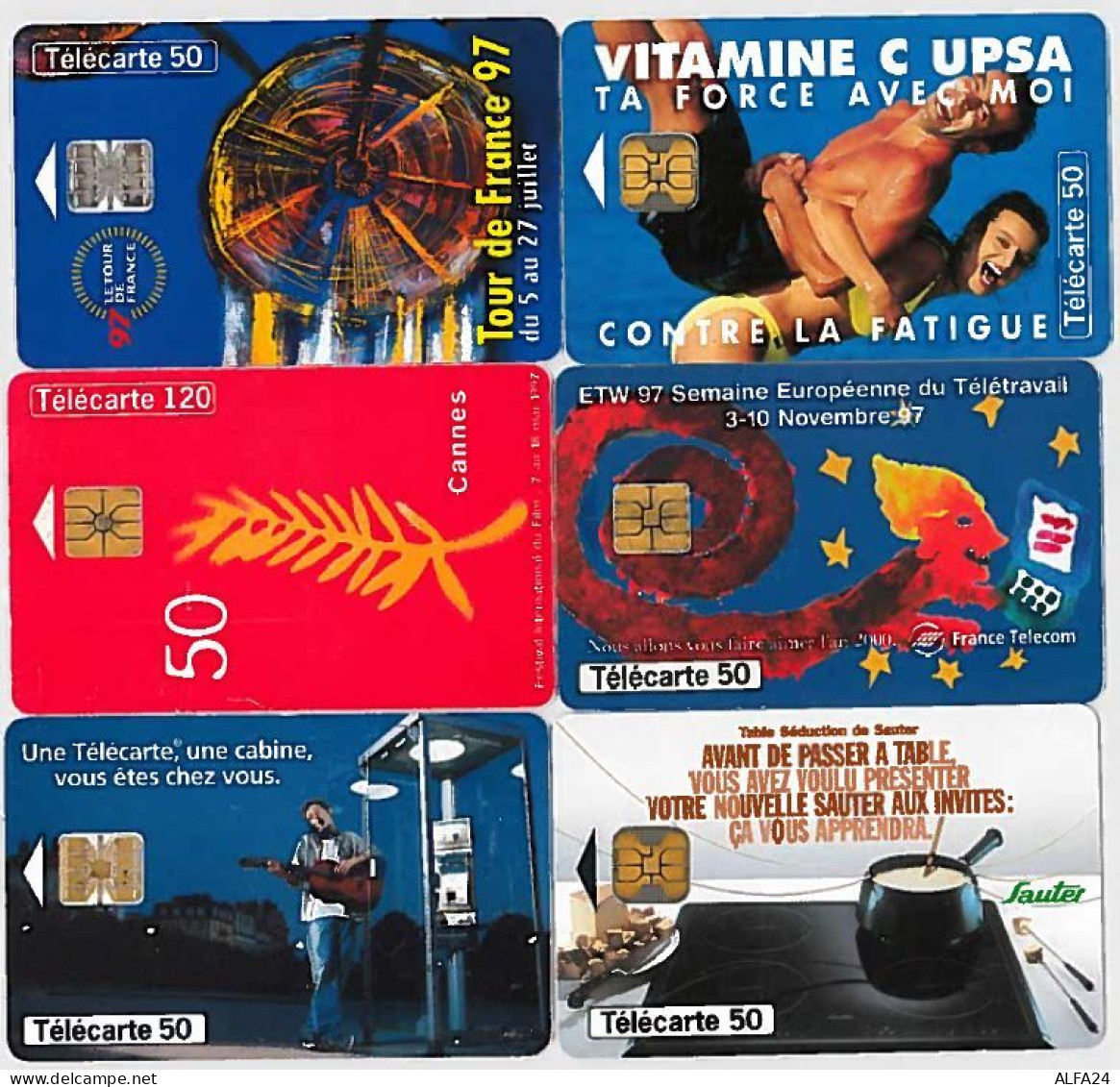 LOTTO 6 TELECARTE FRANCESI ANNO 1997 (97 8 - 1997