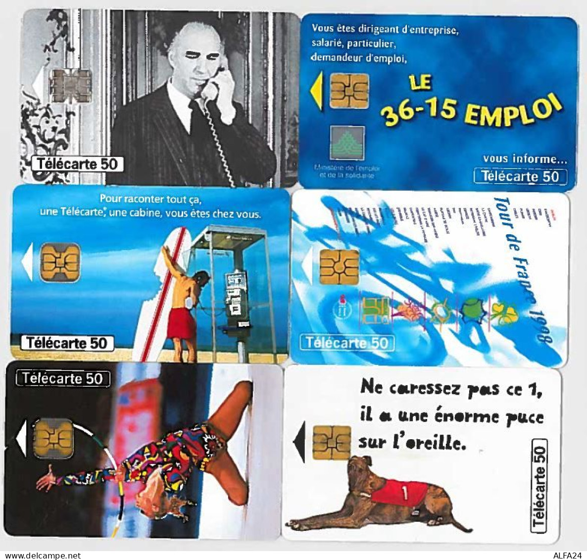 LOTTO 6 TELECARTE FRANCESI ANNO 1998 (2 - 1998