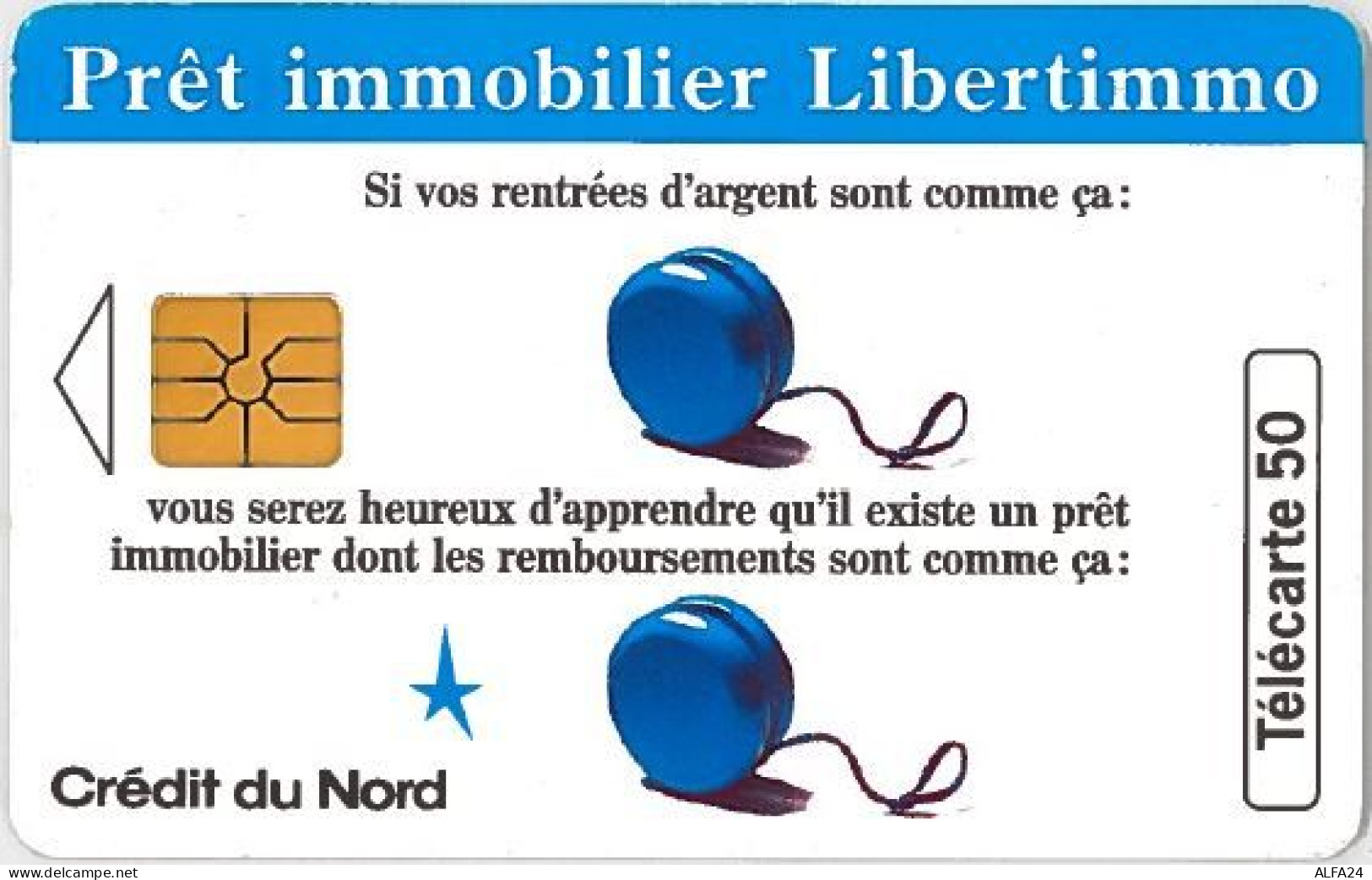 TELECARTE F375 CREDITE DU NORD - 1993