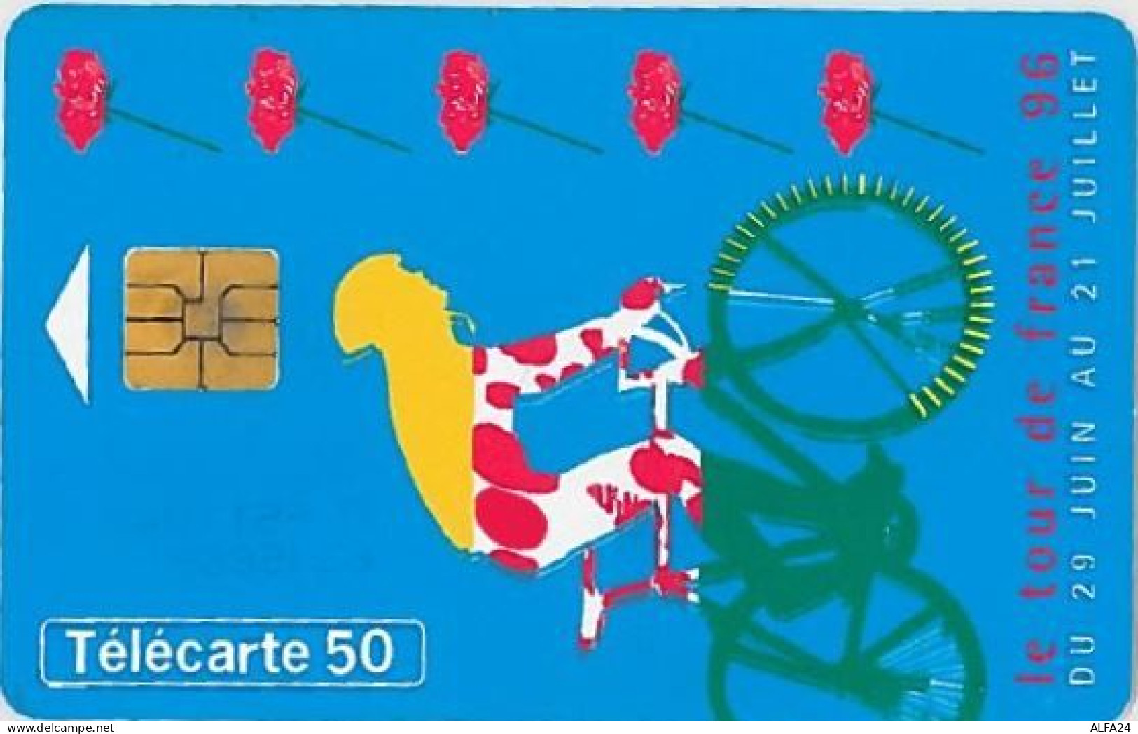 TELECARTE F653 TOUR DE FRANCE 96 - 1996