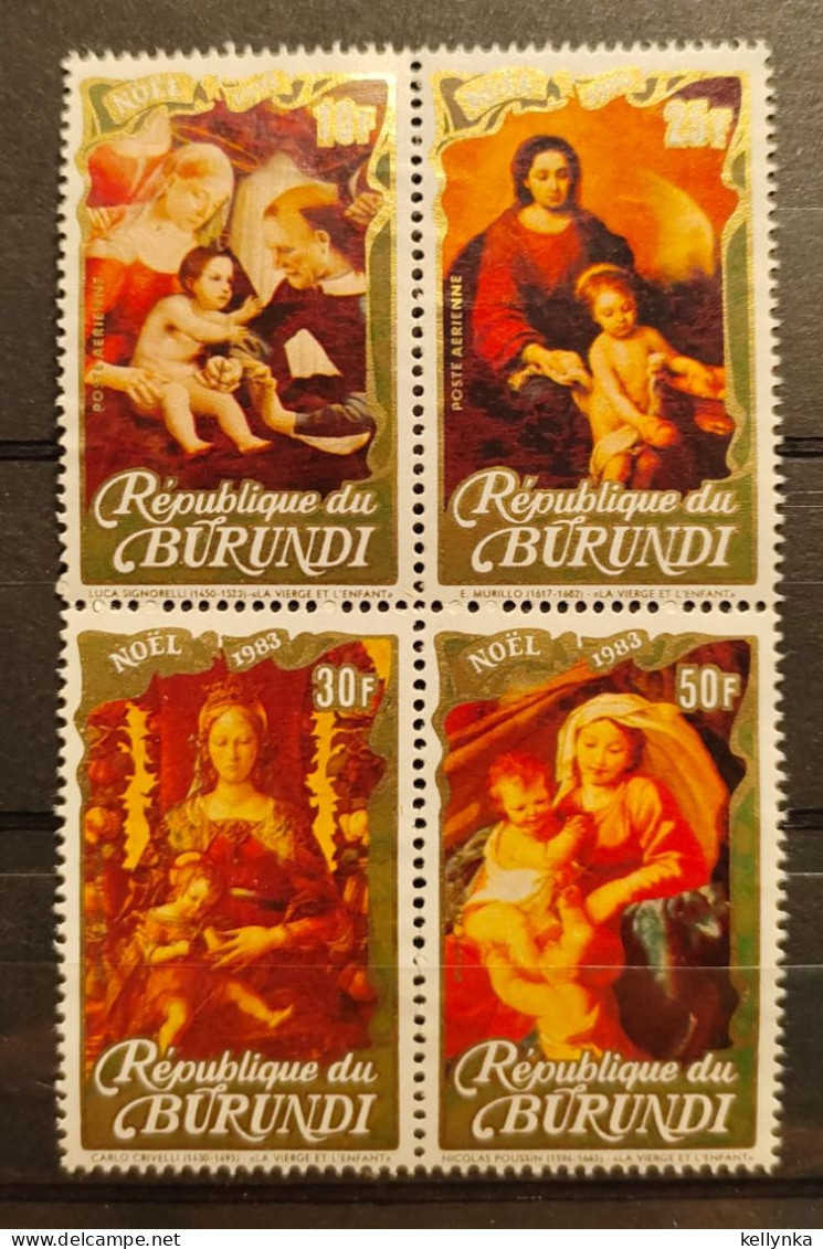 Burundi - PA529/532 (BL116) - Noël - Christmas - 1983 - Sans Gomme - Neufs