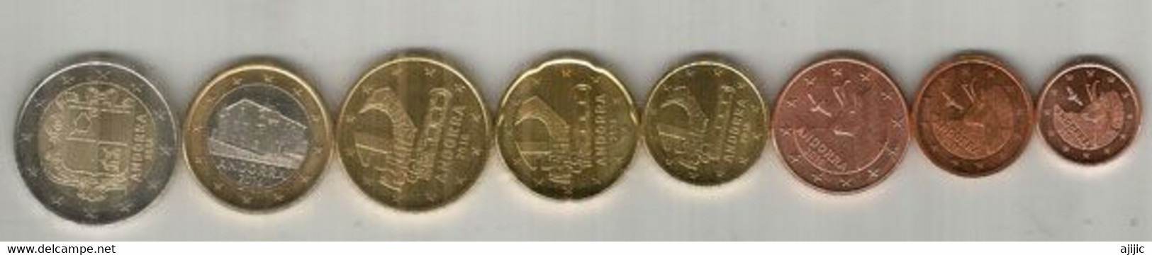 Juego Completo De 8 Monedas De EURO (€) Del Principado De Andorra (estado Nuevo) - Andorra