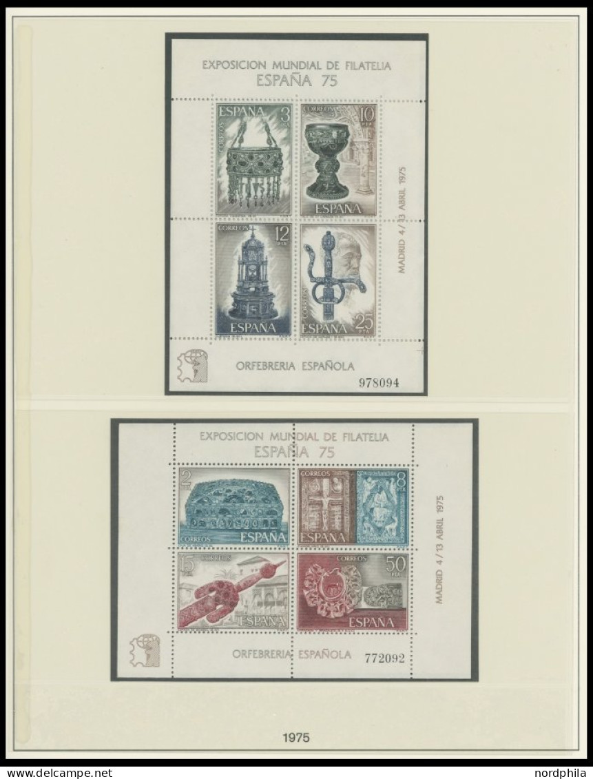 SPANIEN , 1970-84, Komplette Postfrische Prachtsammlung Spanien In 2 Neuwertigen Lindner Falzlosalben (ein Paar Unwesent - Otros & Sin Clasificación