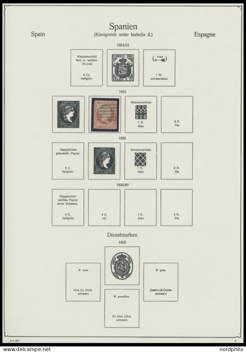 SPANIEN ,o, , Sammlung Spanien von 1850-1953 mit einigen mittleren Ausgaben, fast nur Prachterhaltung