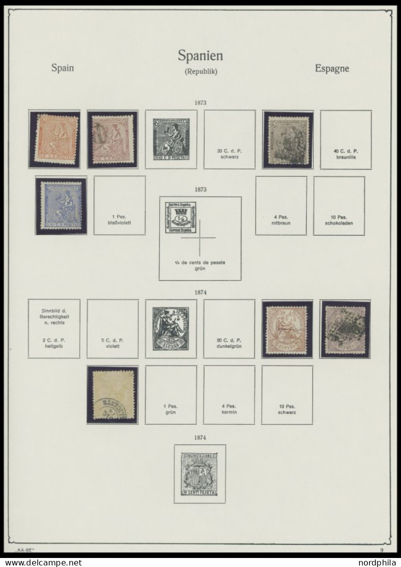 SPANIEN ,o, , Sammlung Spanien von 1850-1953 mit einigen mittleren Ausgaben, fast nur Prachterhaltung