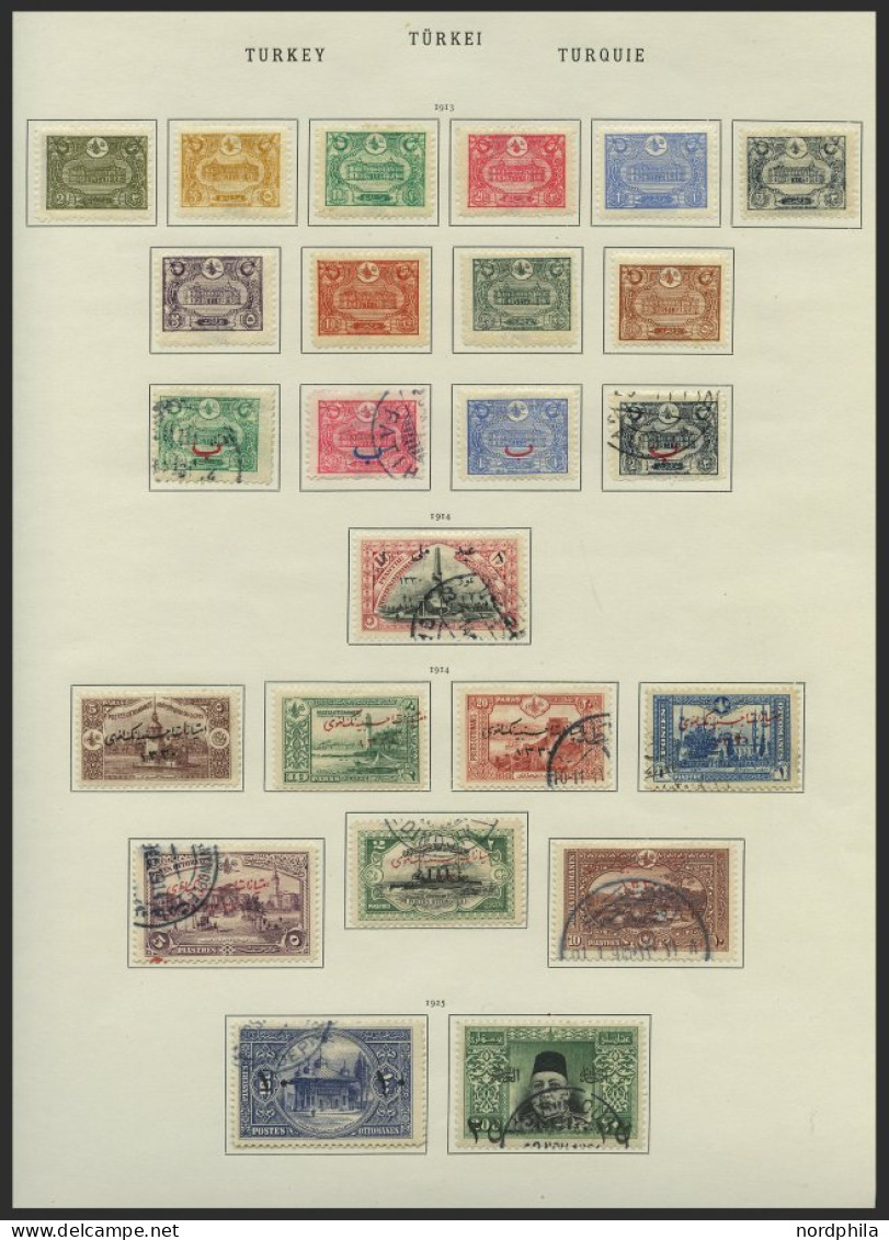 TÜRKEI O, , 1882-1925, Interessanter Alter Sammlungsteil Mit Einigen Besseren Ausgaben, U.a. Mi.Nr. 212-21 , 252-60 Gest - Autres & Non Classés