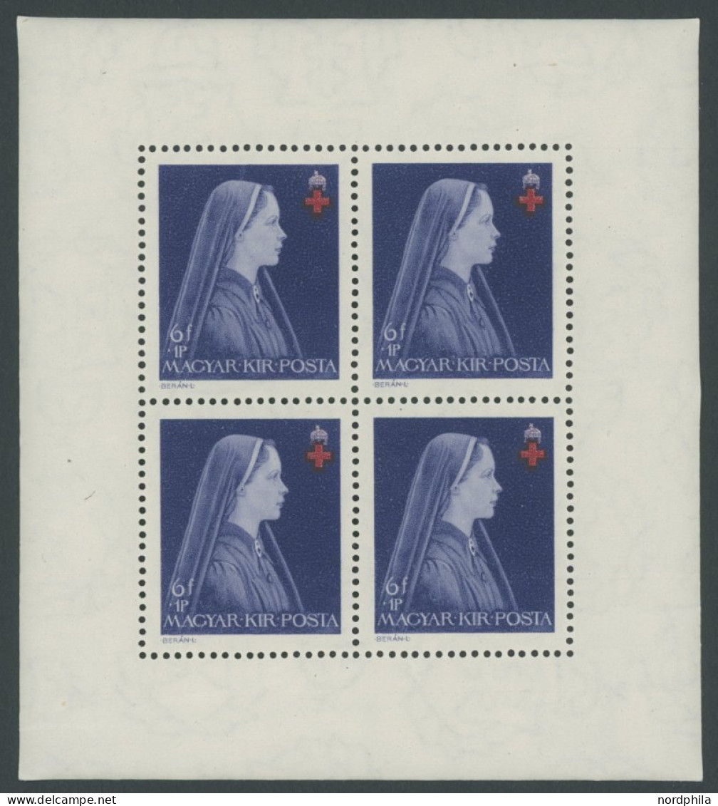 UNGARN 696-98A KB , 1942, Rotes Kreuz, Gezähnt, In Kleinbogen, 8 F. Kleiner Randknitter Sonst Pracht, Mi. 100.- - Other & Unclassified