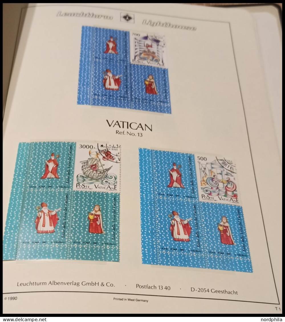 VATIKAN 423-1166 O, 1963-95, Scheinbar Komplette Saubere Sammlung Vatikan Im Neuwertigen Leuchtturm - Album, Mi. über 60 - Altri & Non Classificati