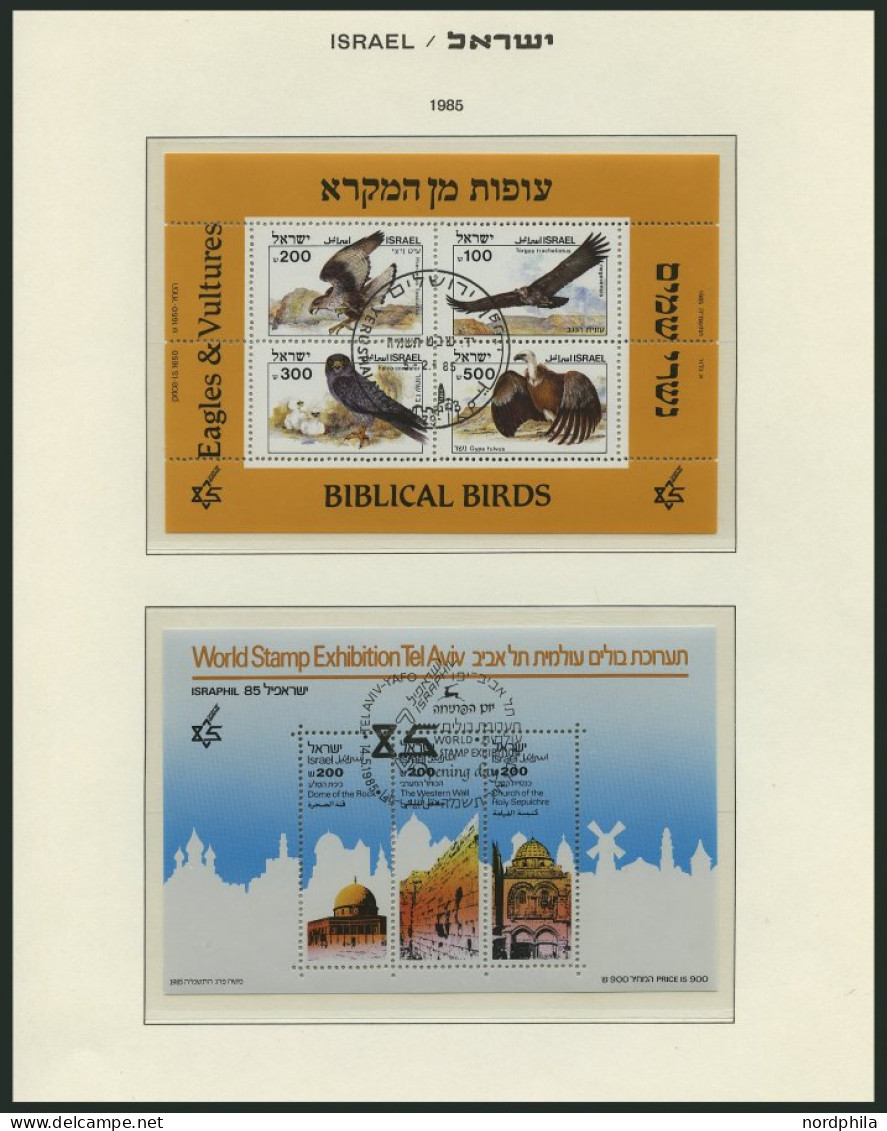 ISRAEL - SAMMLUNGEN, LOTS O, 1980-85, Nahezu Komplette Teilsammlung Auf Schaubek-Falzlosseiten, Pracht, Mi. 255.- - Verzamelingen & Reeksen