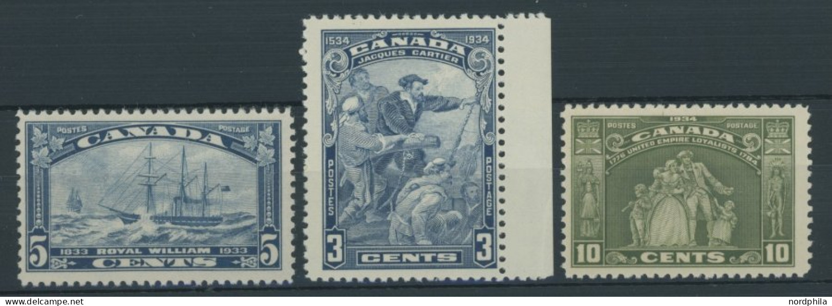 KANADA 174-76 , 1933/4, 3 Postfrische Werte, Pracht - Autres & Non Classés