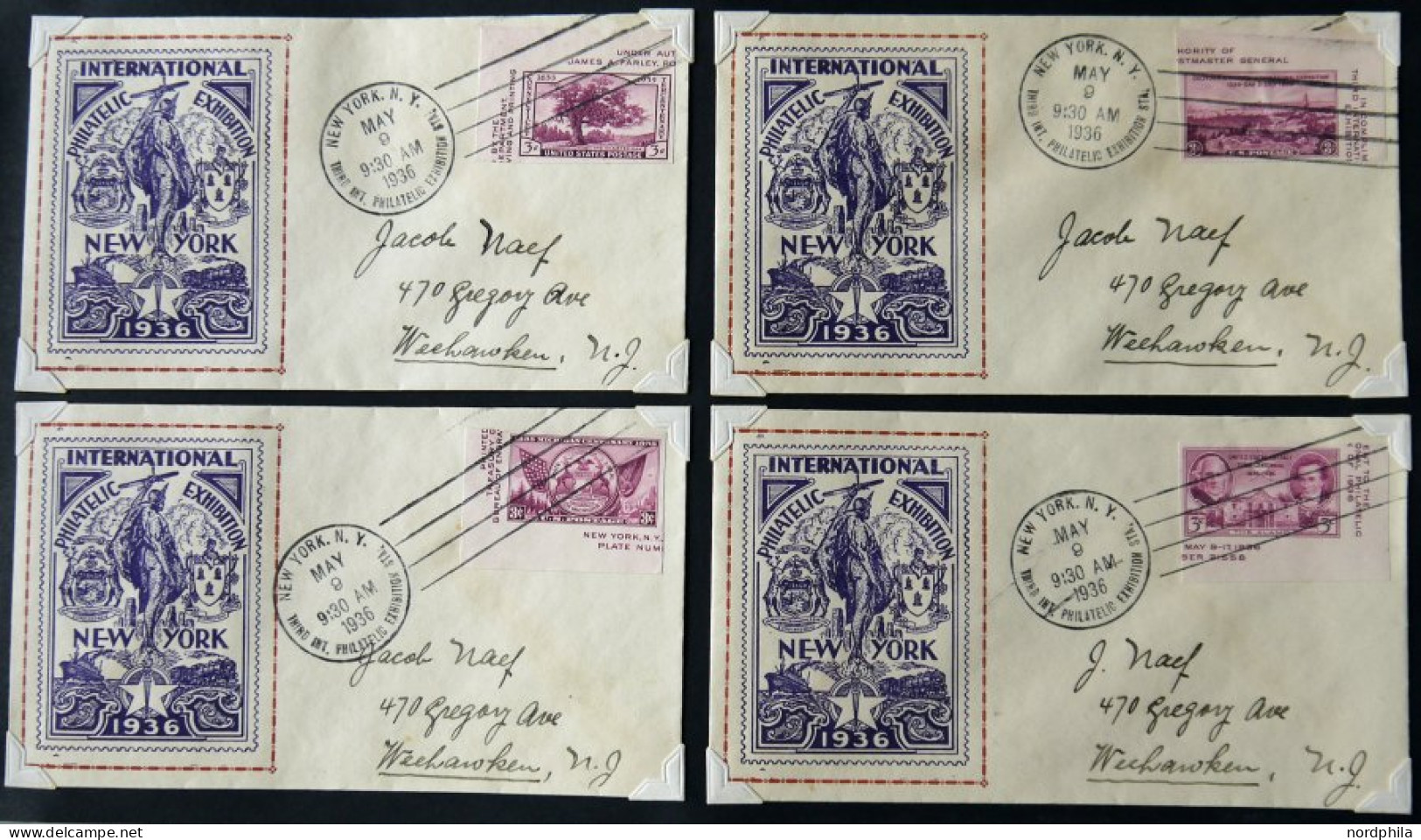 SAMMUNGEN, LOTS 1933-49, Sammlung Von 380 Belegen, Fast Nur FDC`s In 4 Großformatigen Alten Compact Cover Alben, Meist I - Sammlungen