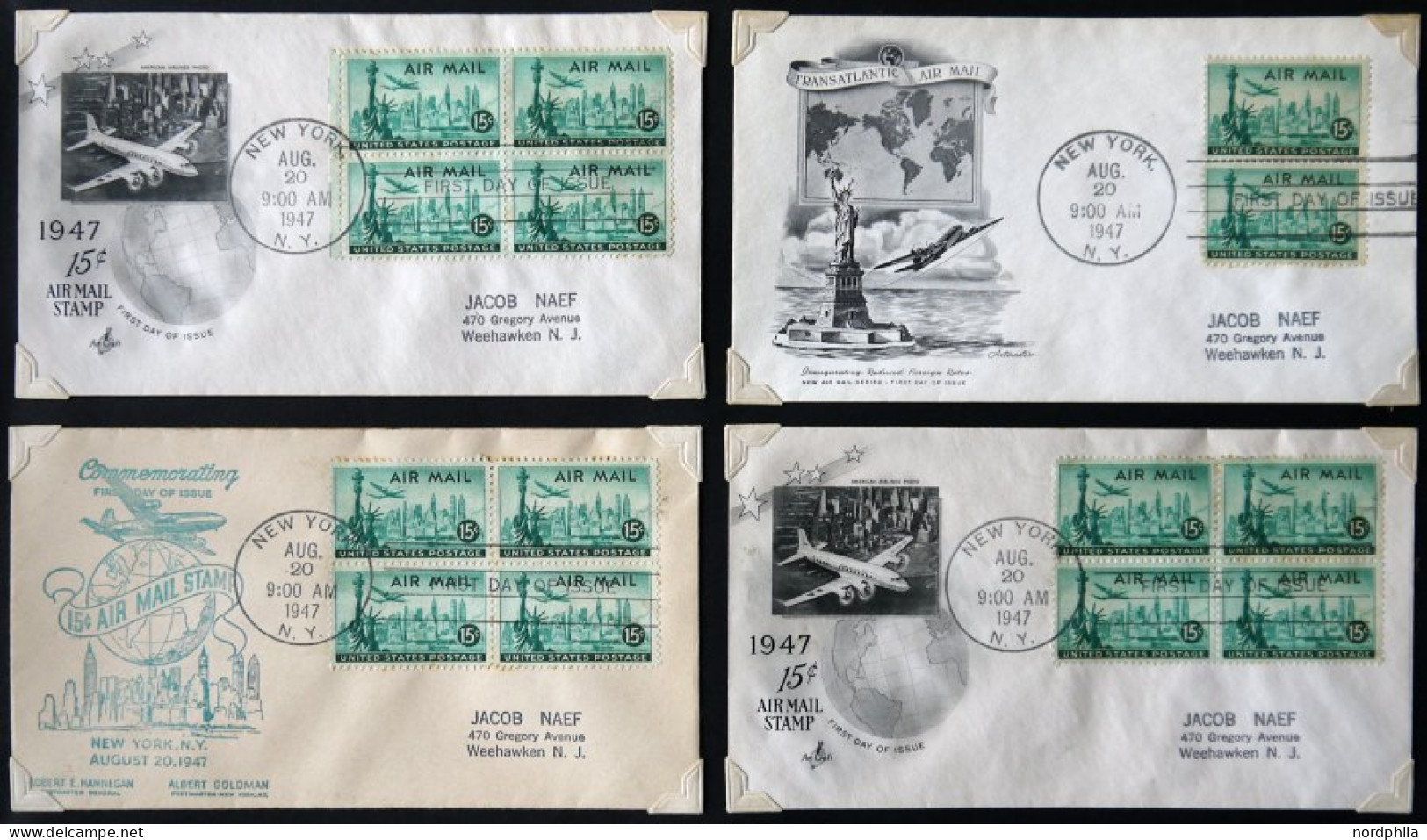 SAMMUNGEN, LOTS 1933-49, Sammlung von 380 Belegen, fast nur FDC`s in 4 großformatigen alten Compact Cover Alben, meist i