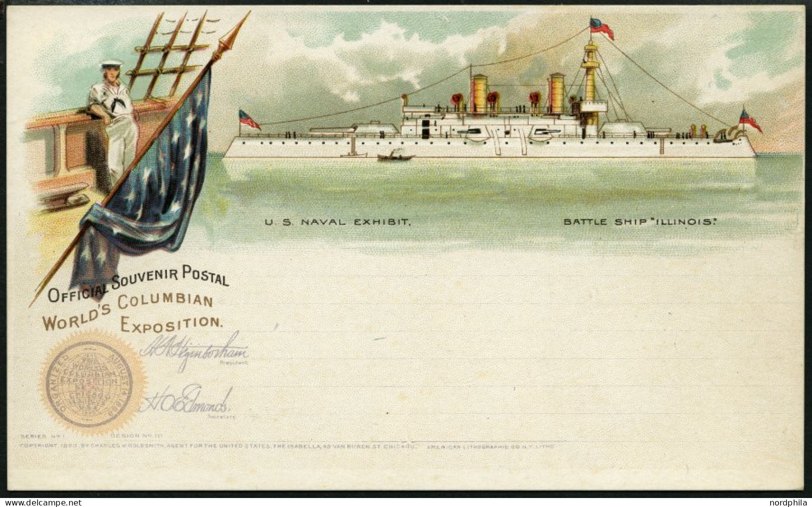 GANZSACHEN 1893, WORLD`S COLUMBIAN EXPOSITION, 11 Verschiedene Ungebrauchte 1 C. Postal Cards Der Serie Goldsmith, Prach - Collections