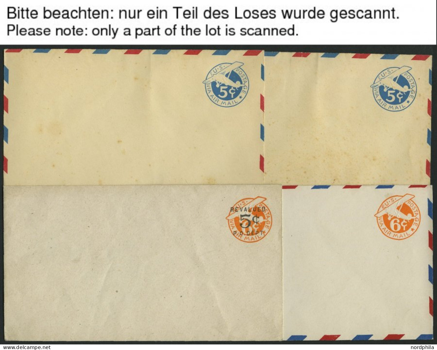 GANZSACHEN Ca. 1929-1980, Partie Von 60 Ungebrauchten Luftpost-Ganzsachen Und Aerogrammen, Meist Pracht - Altri & Non Classificati