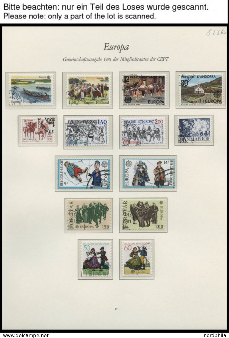 EUROPA UNION O, 1981/2, Folklore Und Historische Ereignisse, 2 Komplette Jahrgänge, Pracht, Mi. 151.80 - Verzamelingen