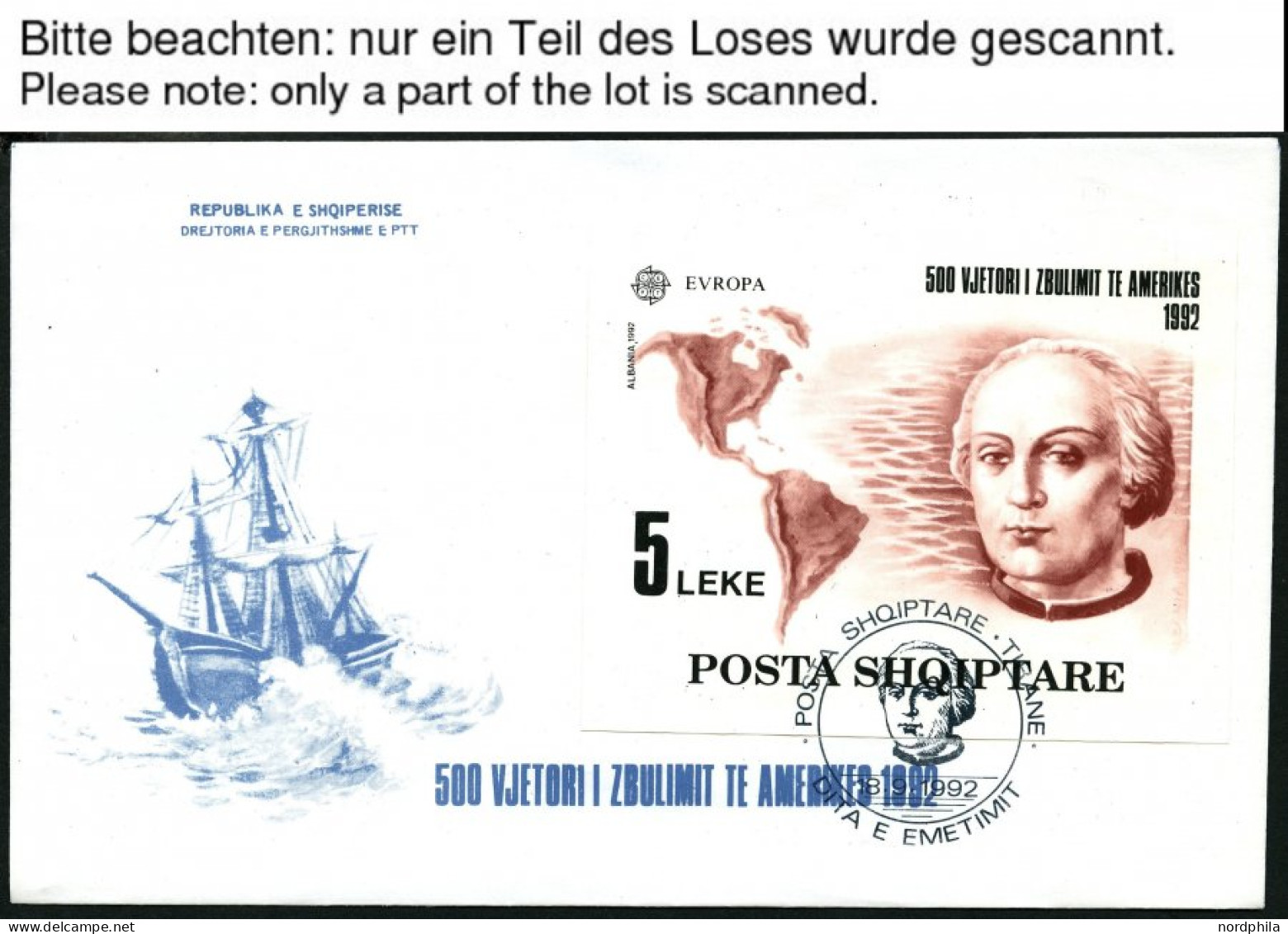 EUROPA UNION FDC BRIEF, 1992, Entdeckung Amerikas, überkomplett Auf FDC`s, Pracht - Verzamelingen