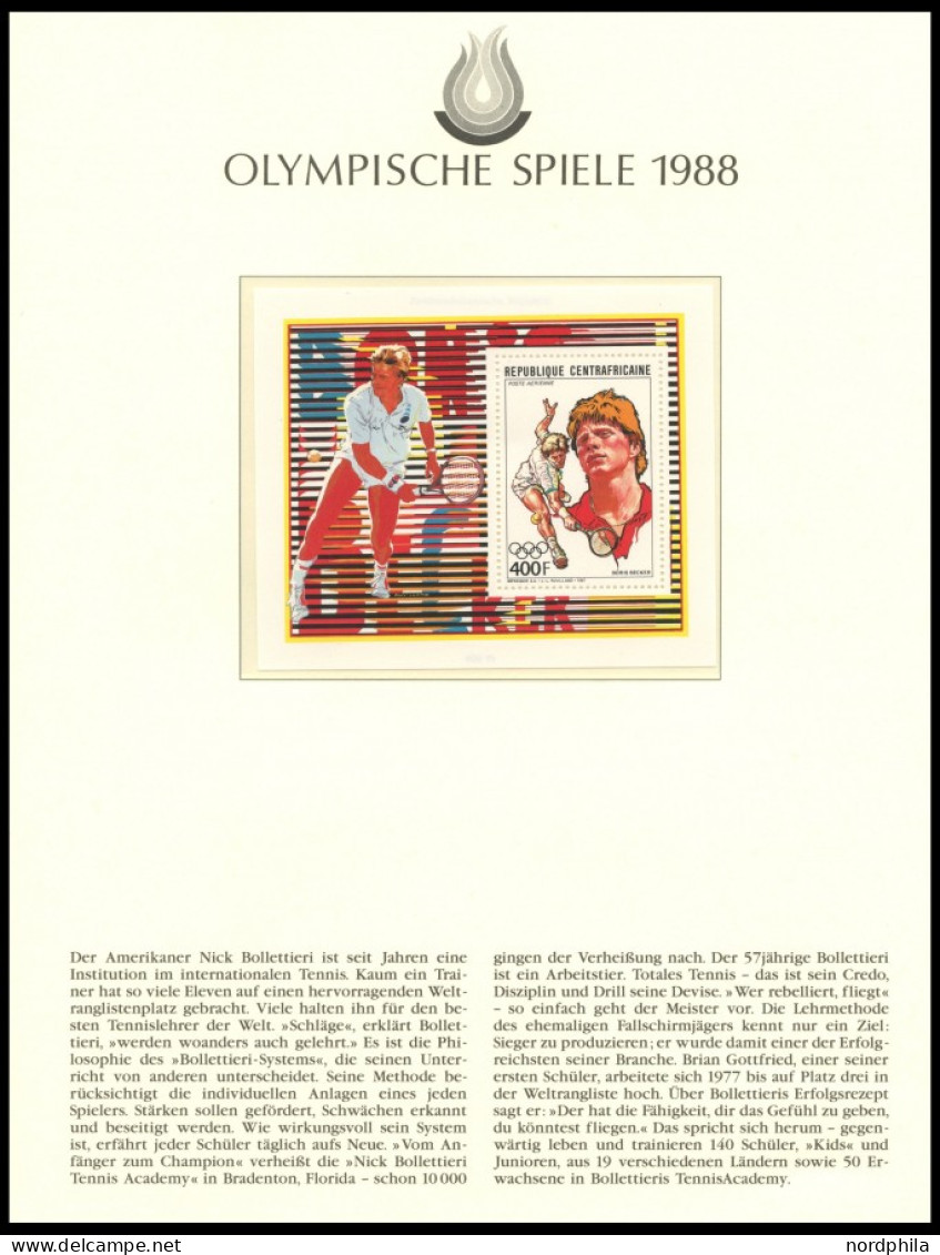 SPORT ,Brief , Olympische Spiele 1988 In 3 Borek Spezialalben Mit Vielen Guten Ausgaben, Auch Viele Ungezähnte Ausgaben, - Autres & Non Classés