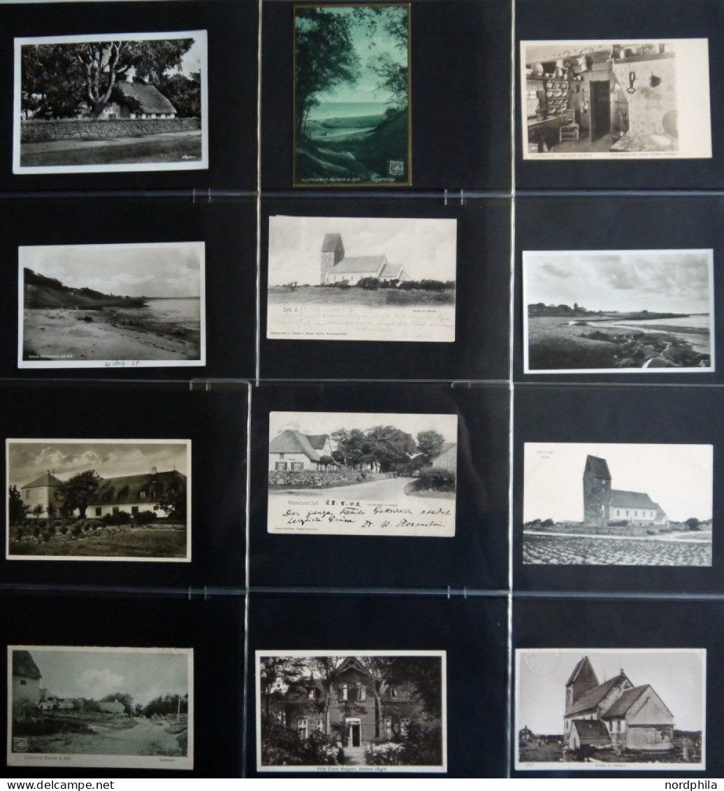 ALTE POSTKARTEN - DEUTSCH SYLT - Keitum, Sammlung Von 51 Verschiedenen Ansichtskarten Im Briefalbum, Dabei 5 Farbige Und - Sylt