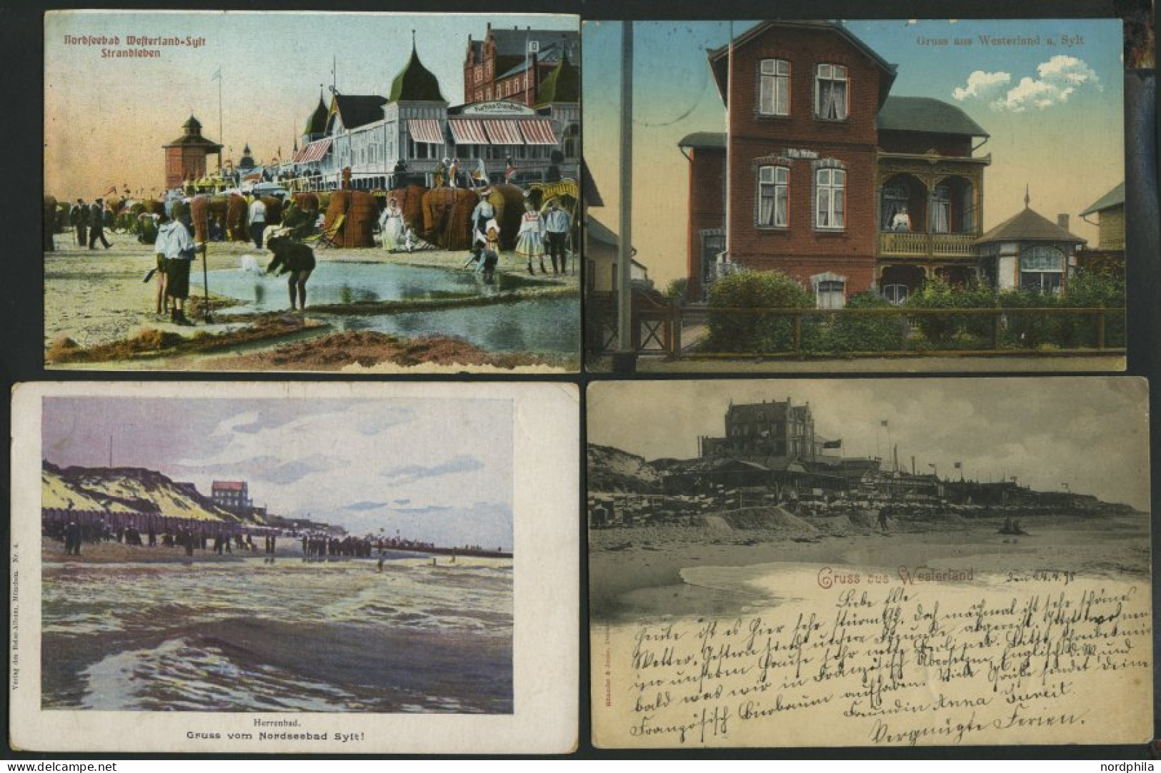 ALTE POSTKARTEN - DEUTSCH SYLT - Westerland, Sammlung Von 100 Verschiedenen Ansichtskarten Im Briefalbum, Dabei Gruß Aus - Sylt