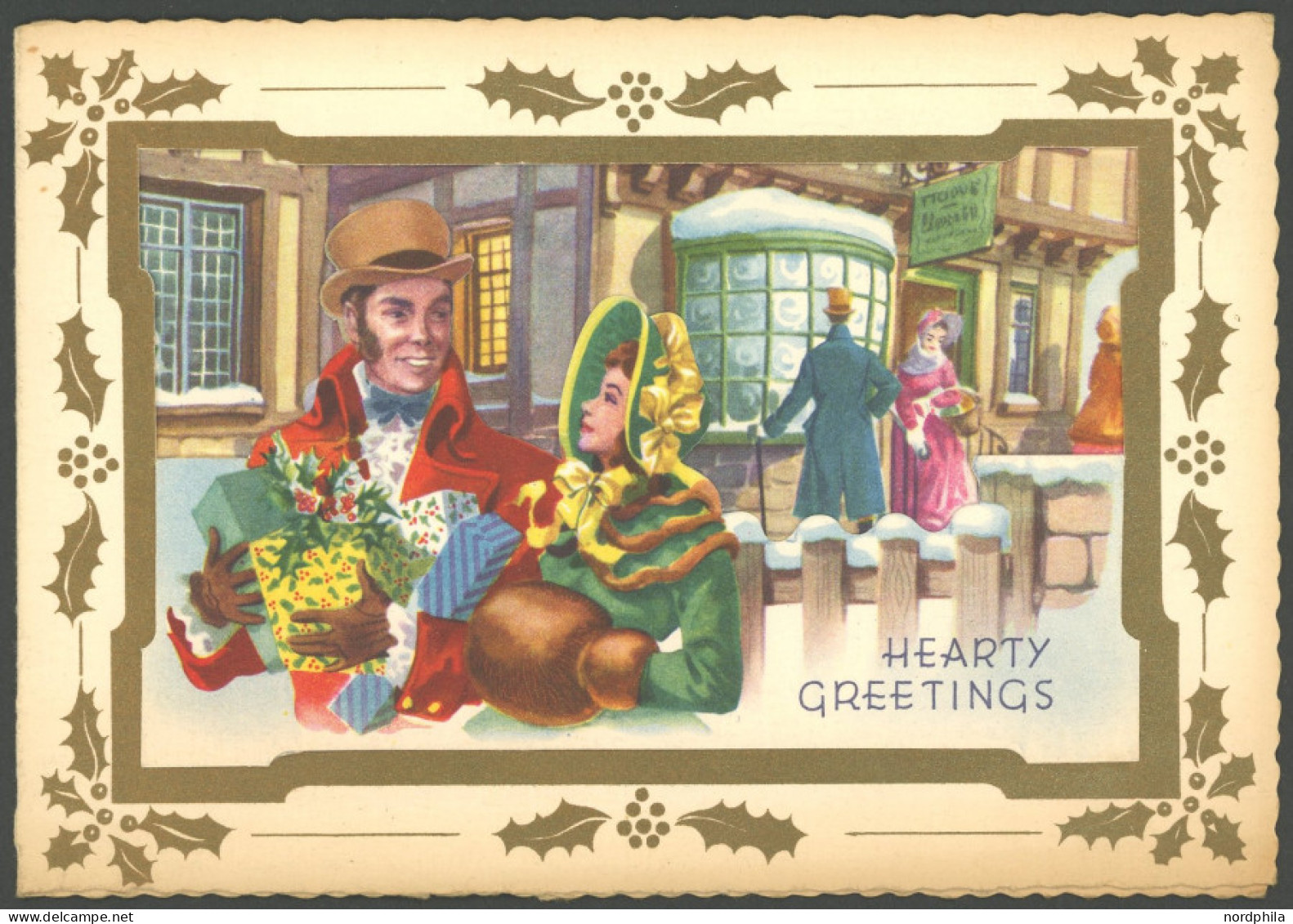 ALTE POSTKARTEN - VARIA Hearty Greetings, Dekorative, Farbige Grußkarte Zum Aufklappen - Autres & Non Classés