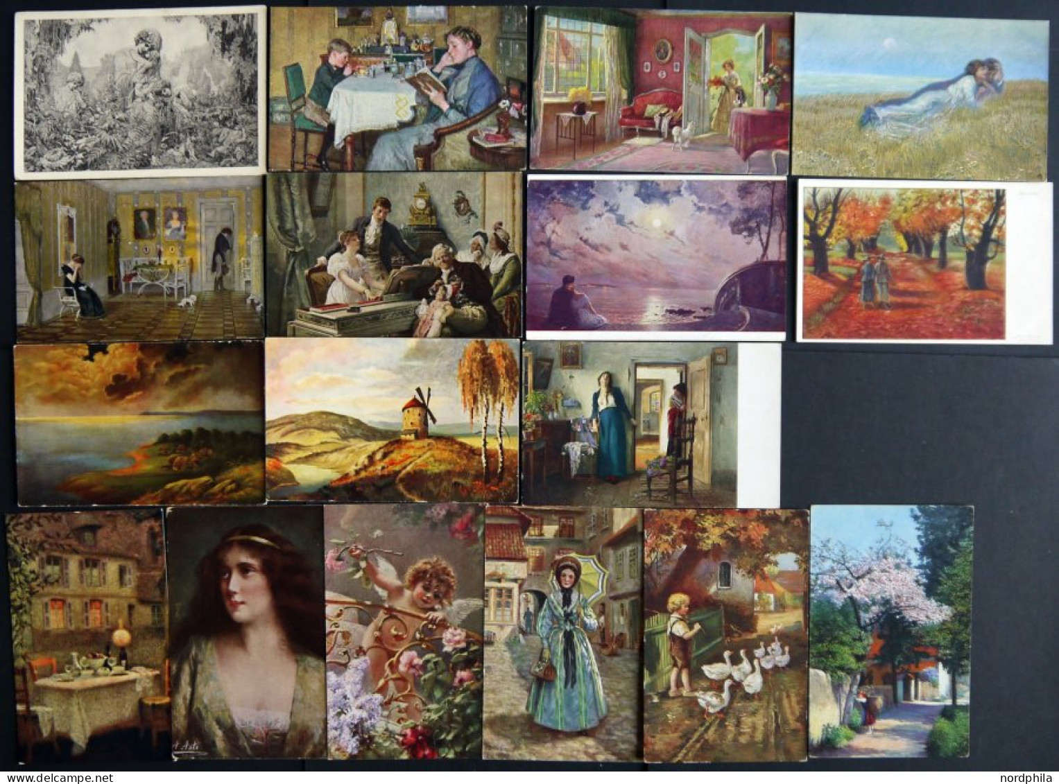 ALTE POSTKARTEN - VARIA Künstlerkarten, 34 Verschiedene Farbige Ansichtskarten - Andere & Zonder Classificatie