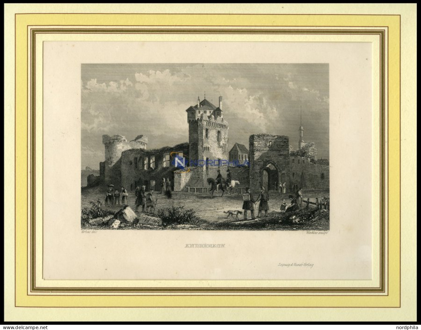 ANDERNACH, Teilansicht, Stahlstich Von Verhas/Winkles Um 1840 - Stiche & Gravuren