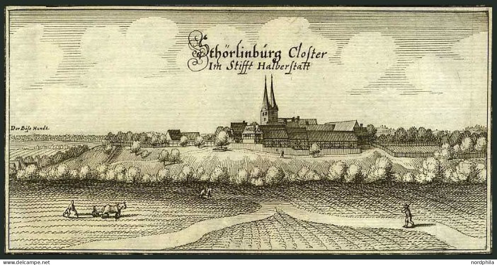 HALBERSTADT/SACHS.: Kloster Störlinburg, Kupferstich Von Merian Um 1645 - Estampes & Gravures