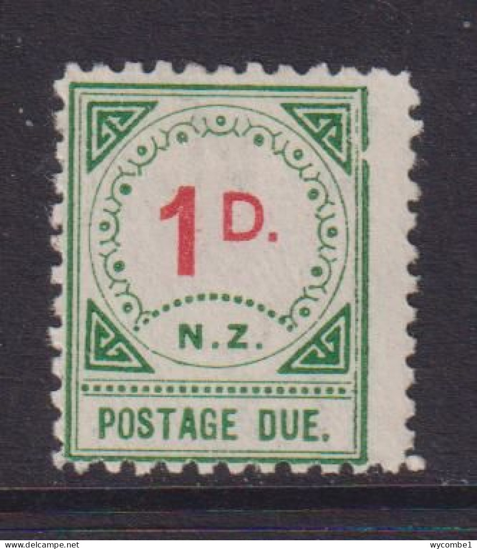 NEW ZEALAND  - 1899 Postage Due  Wmk Single Lined NZ And Star Wide Apart 1d Hinged Mint - Steuermarken/Dienstmarken