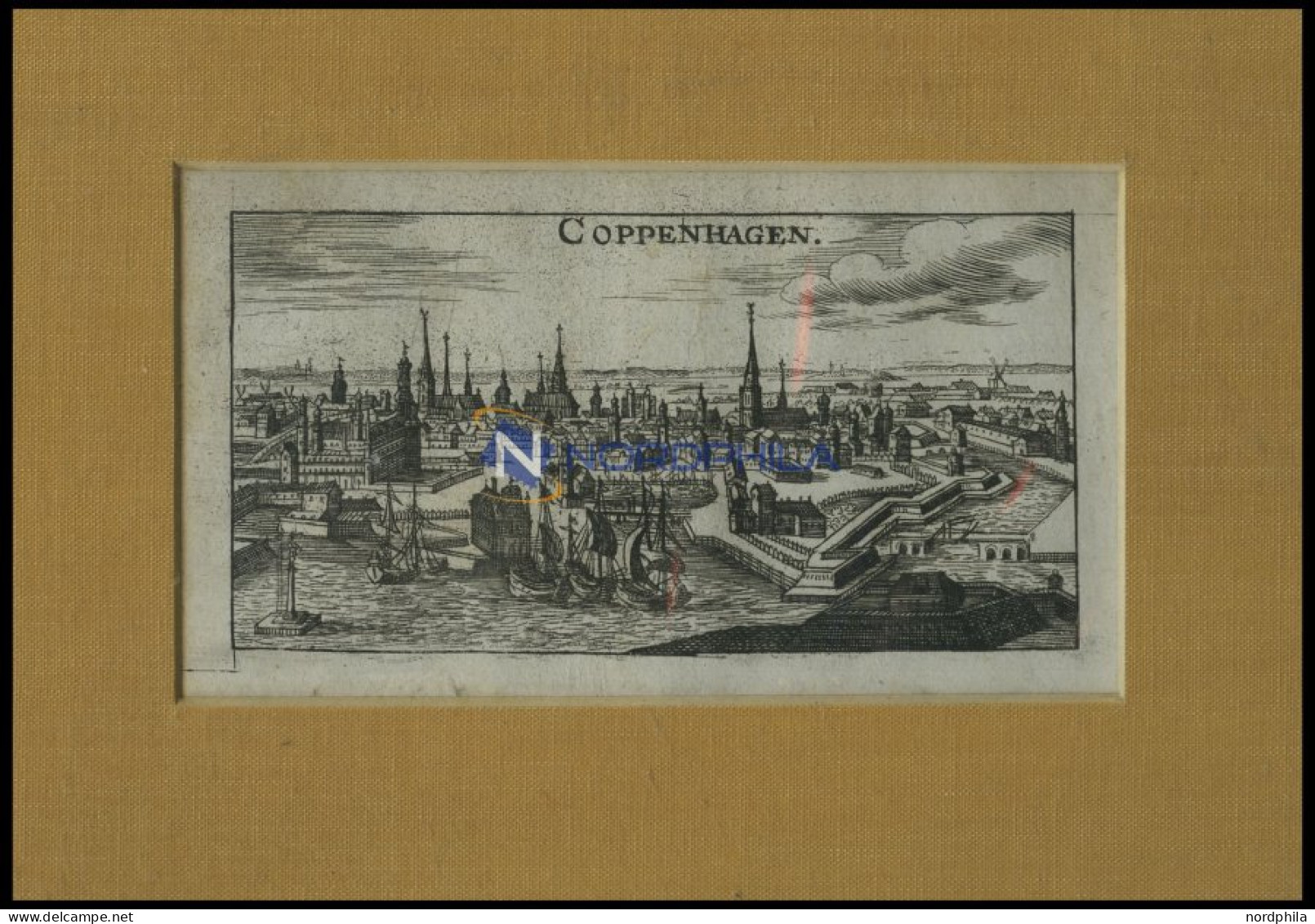 KOPENHAGEN, Gesamtansicht, Kupferstich Von Riegel Um 1690 - Lithographies