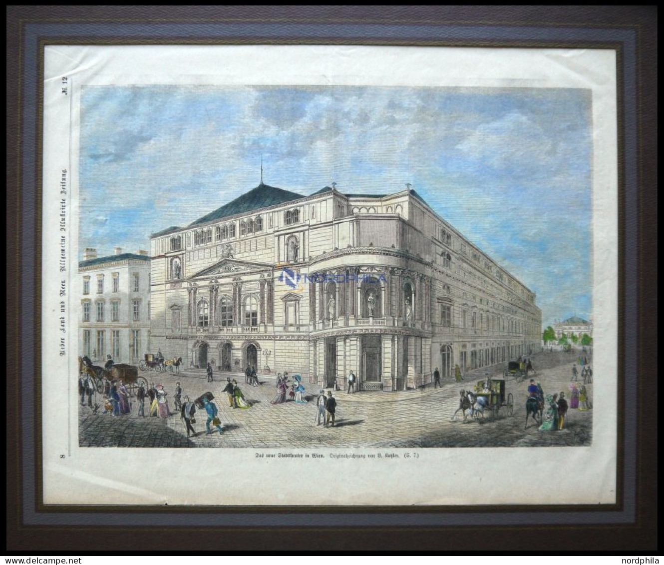 WIEN: Das Neue Stadttheater, Kolorierter Holzstich Nach Katzler Um 1880 - Lithographien