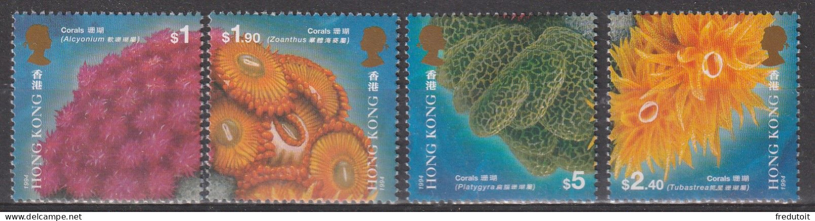 HONG KONG - N°754/7 ** (1994) Faune Marine - Nuevos