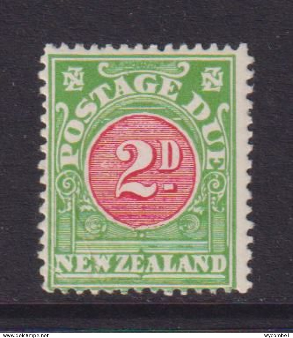 NEW ZEALAND  - 1904-28 Postage Due  Wmk Single Lined NZ And Star Close 2d Hinged Mint - Fiscal-postal