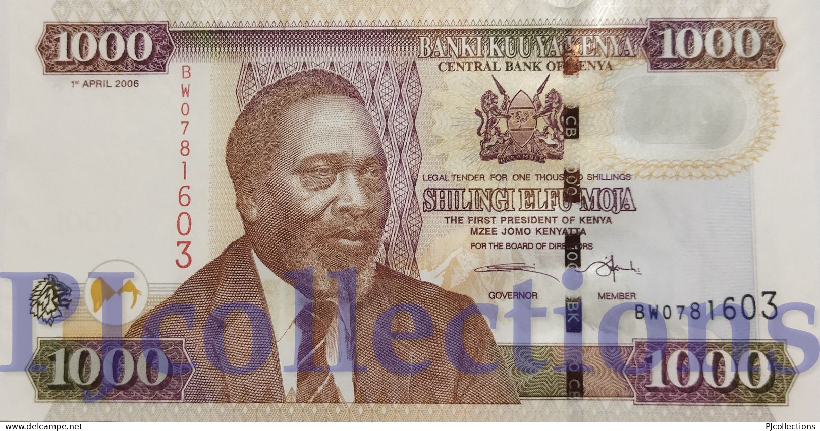 KENYA 1000 SHILLINGS 2006 PICK 51b UNC - Kenya