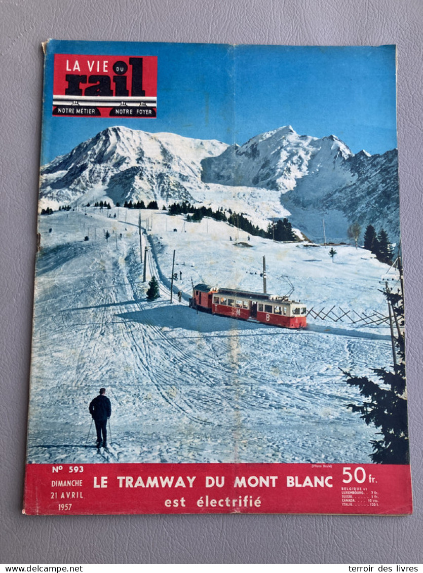 Vie Du Rail 1957 593 TMB Tramway MONT BLANC SIMCA ARIANE CAUDEBEC EN CAUX CLERE AUXERRE SAINT GERVAIS VILLENEUVE SAINT G - Trains