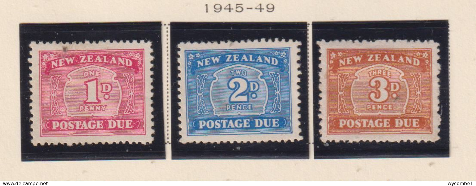 NEW ZEALAND  - 1945-49 Postage Due  Set Hinged Mint - Fiscal-postal