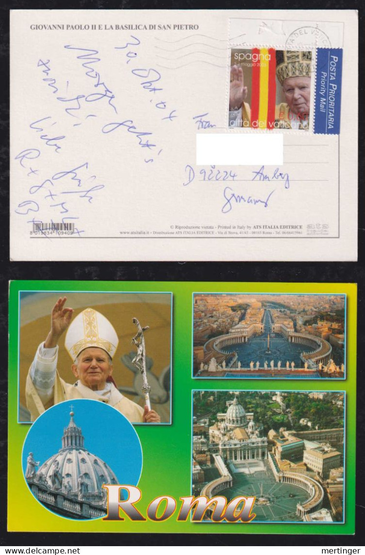 Vatikan Vatican 2004 Picture Postcard To AMBERG Germany - Cartas & Documentos