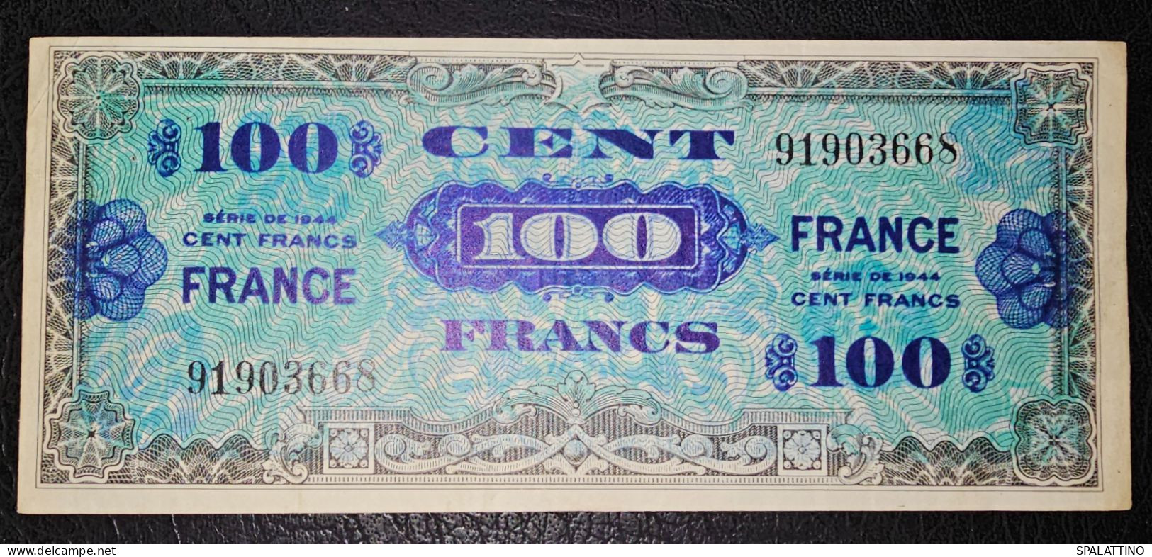 FRANCE- 100 FRANCS 1944/ 1945. - 1945 Verso France