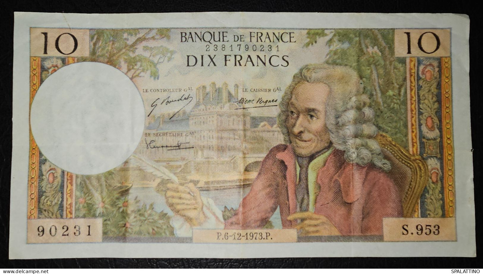 FRANCE- 10 FRANCS 1973. VOLTAIRE - 10 F 1963-1973 ''Voltaire''