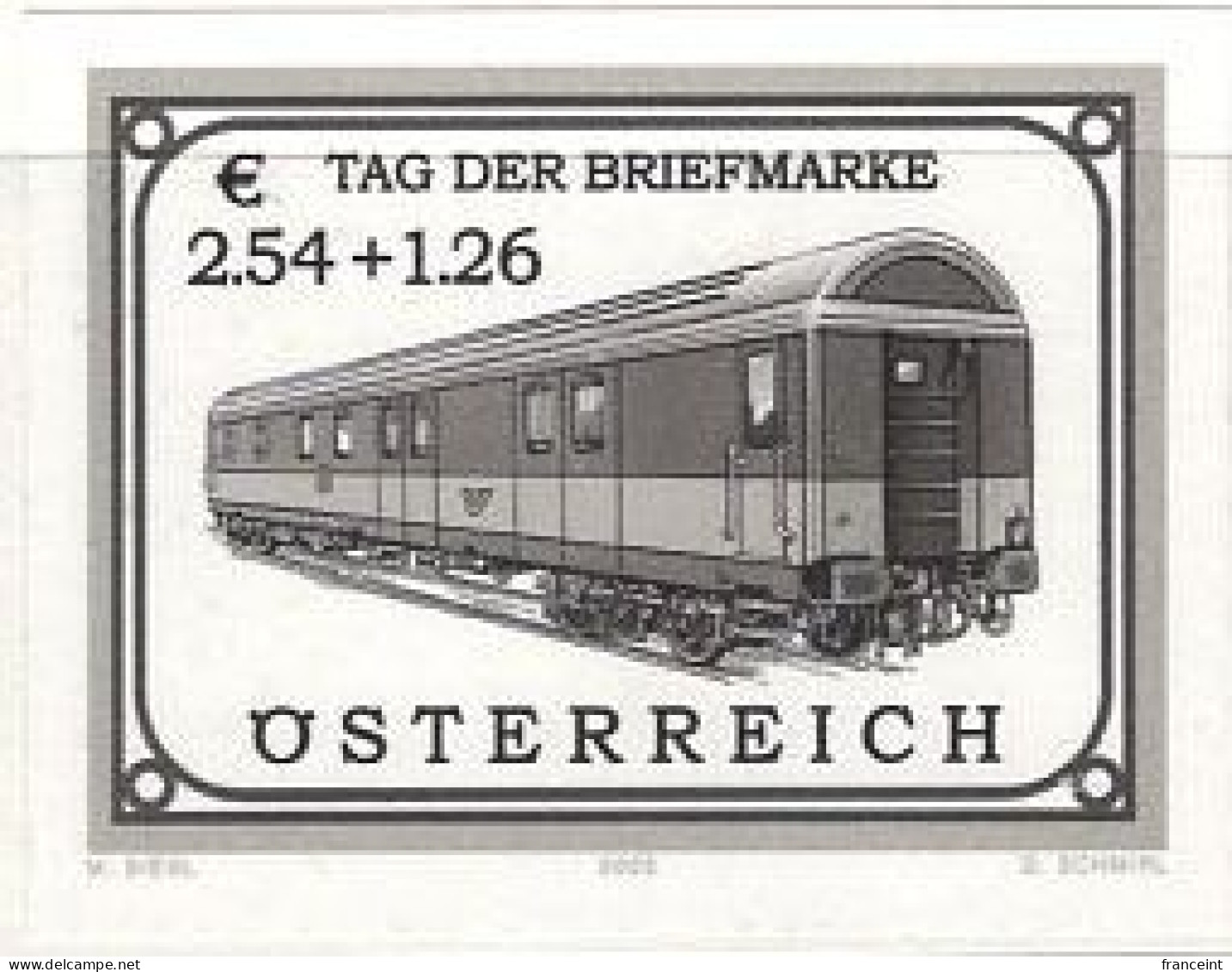 AUSTRIA(2003) Siemens M320 Track Wagon. Black Print. - Proeven & Herdruk