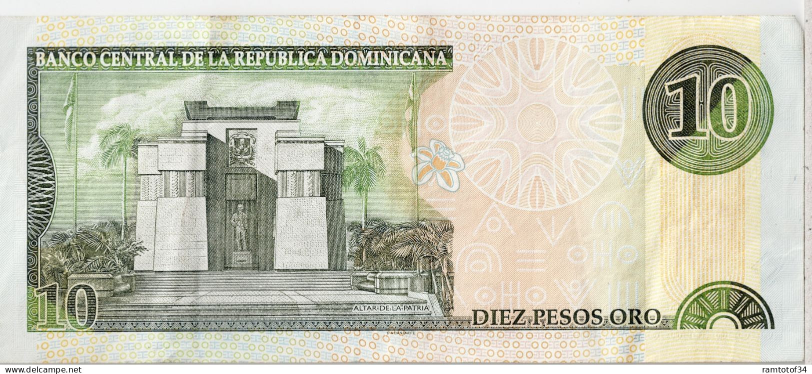 REPUBLIQUE DOMINICAINE - 10 Pesos Oro 2000 (AW826734) - Dominicaine