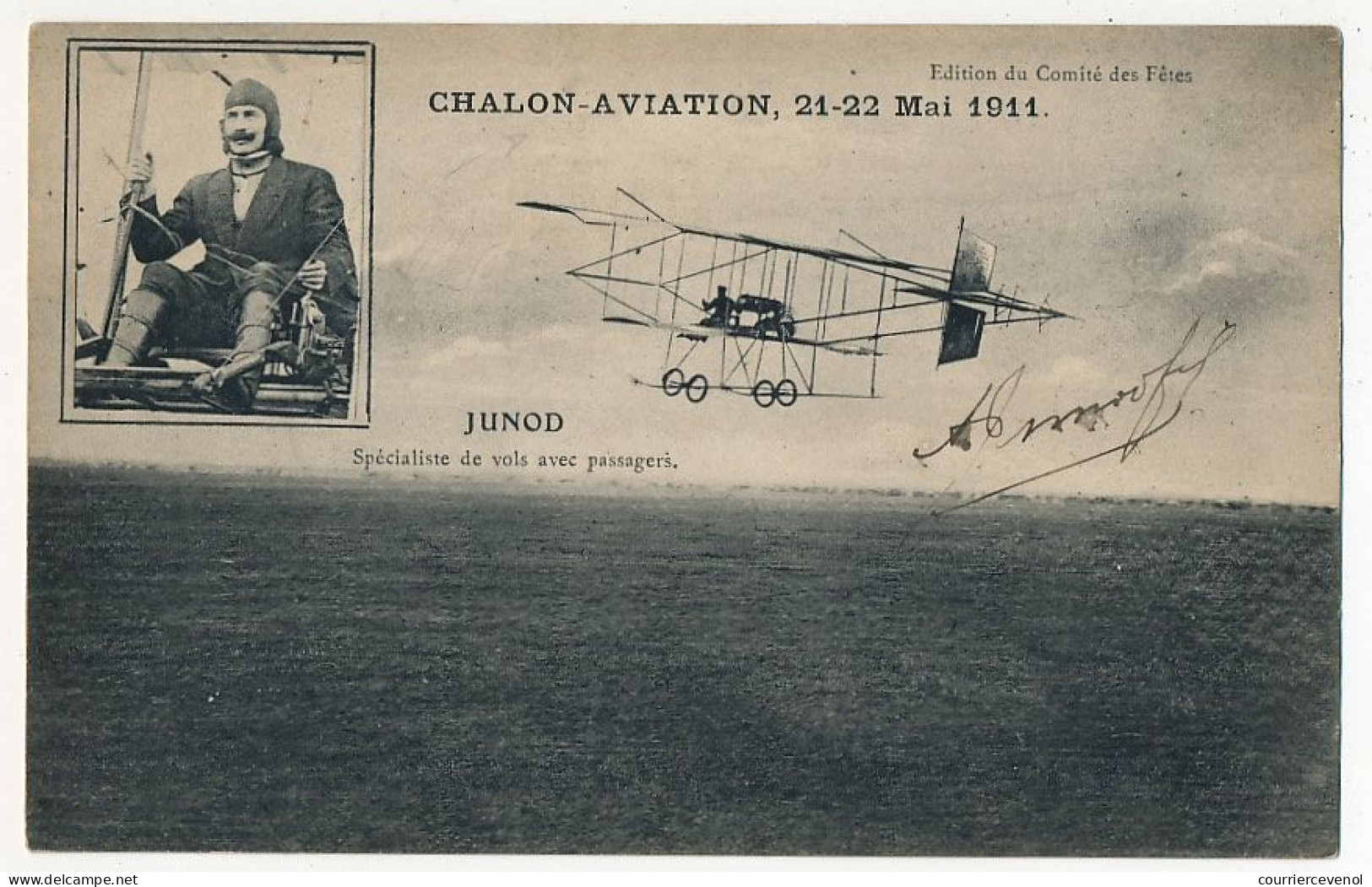CPA - CHALON-AVIATION (Saône Et Loire) - ... 21-22 Mai 1911 - Junod, Spécialiste Des Vols Avec Passagers - Chalon Sur Saone