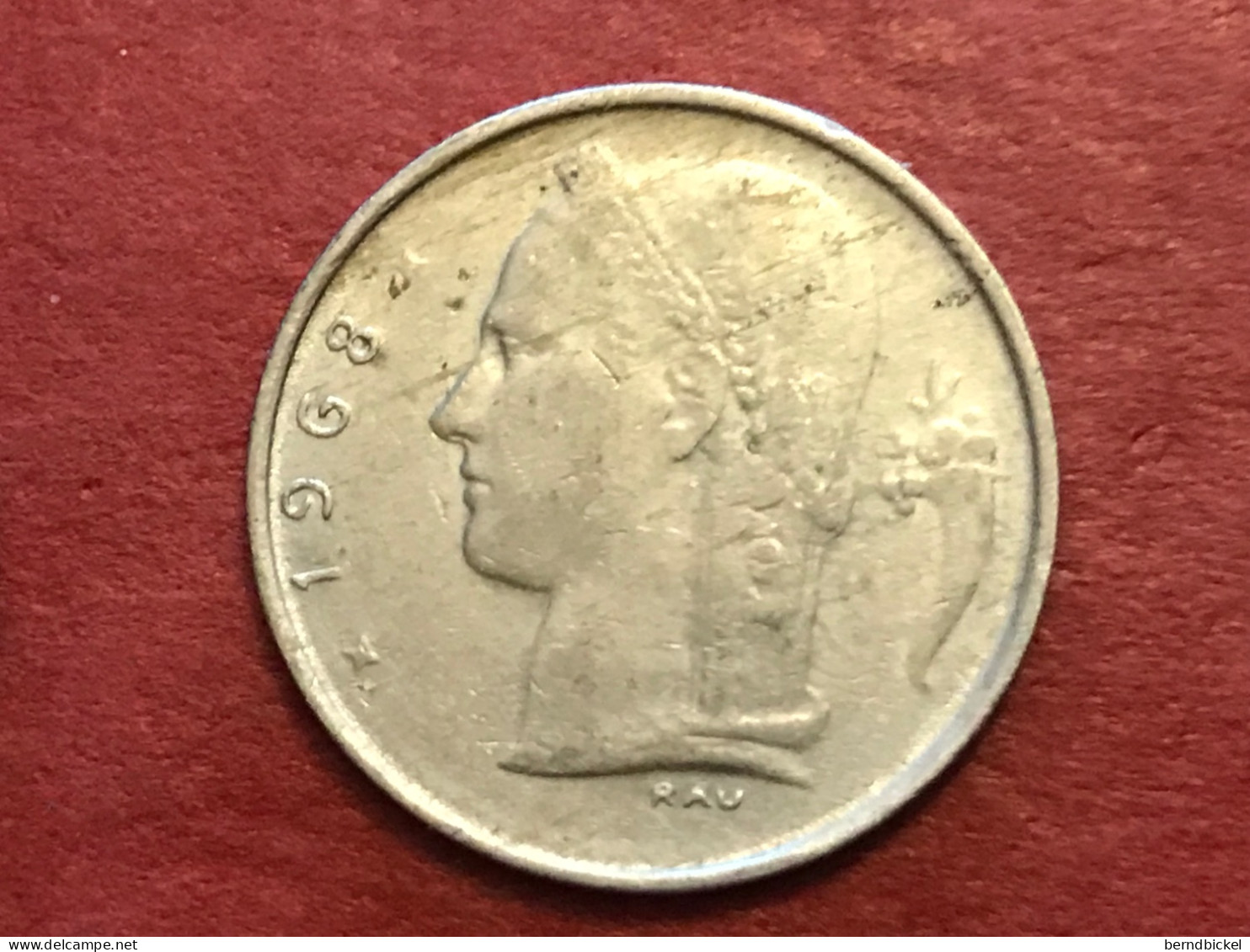 Münze Münzen Umlaufmünze Belgien 1 Franc 1968 Belgique - 1 Franc