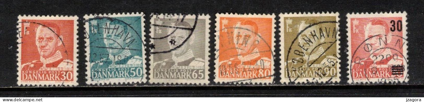 KING FREDERIK IX DENMARK DANMARK DÄNEMARK 1952  MI 334 335 349 337 338 350 360  USED - Oblitérés