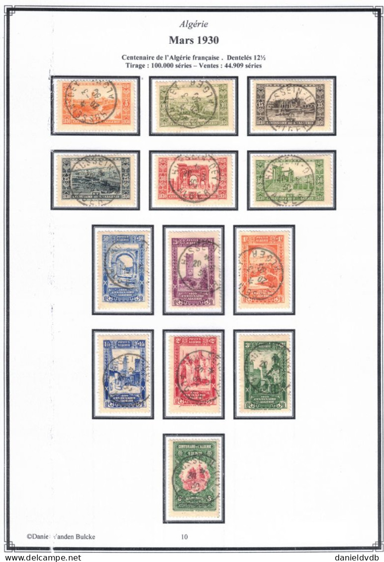 Algérie Collection oblitérée montée sur feuilles d'album: Poste complet > 1939 (158A), à 80% > 1958 + Air, taxe, préos