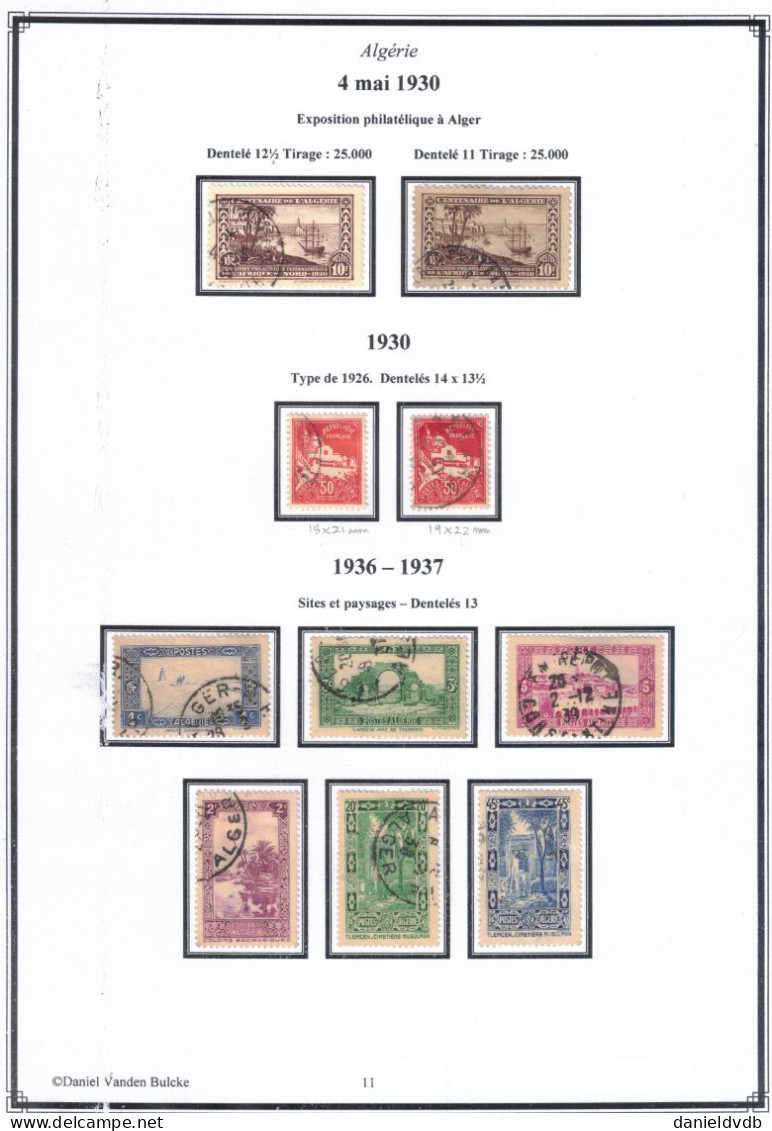 Algérie Collection oblitérée montée sur feuilles d'album: Poste complet > 1939 (158A), à 80% > 1958 + Air, taxe, préos