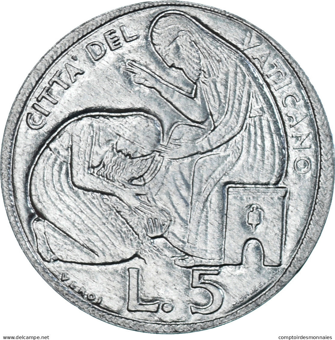 Monnaie, Cité Du Vatican, Paul VI, 5 Lire, 1975, Roma, SPL+, Aluminium, KM:126 - Vatican