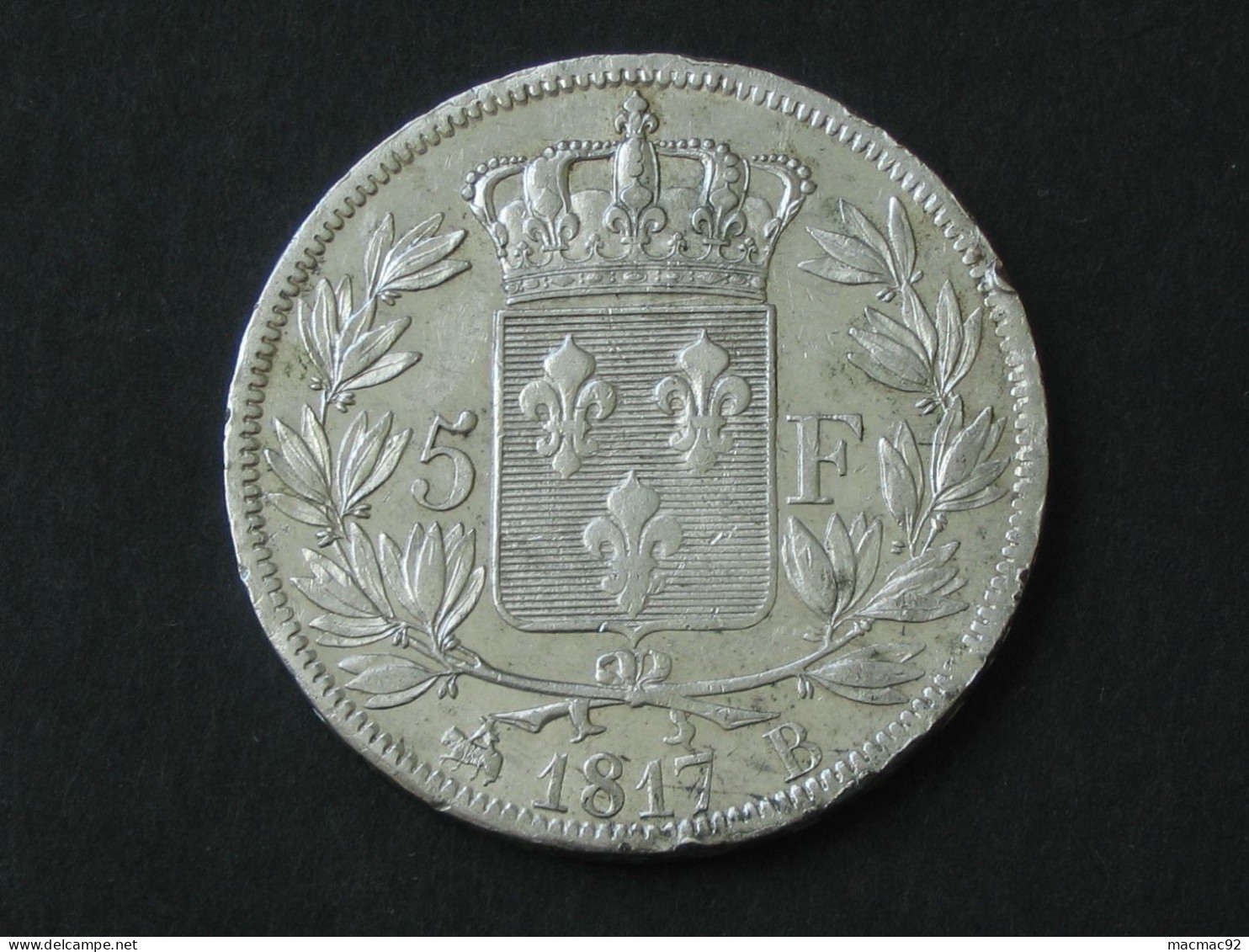5 Francs LOUIS XVIII 1817 B  - ROI DE FRANCE   ***** EN ACHAT IMMEDIAT **** - 5 Francs