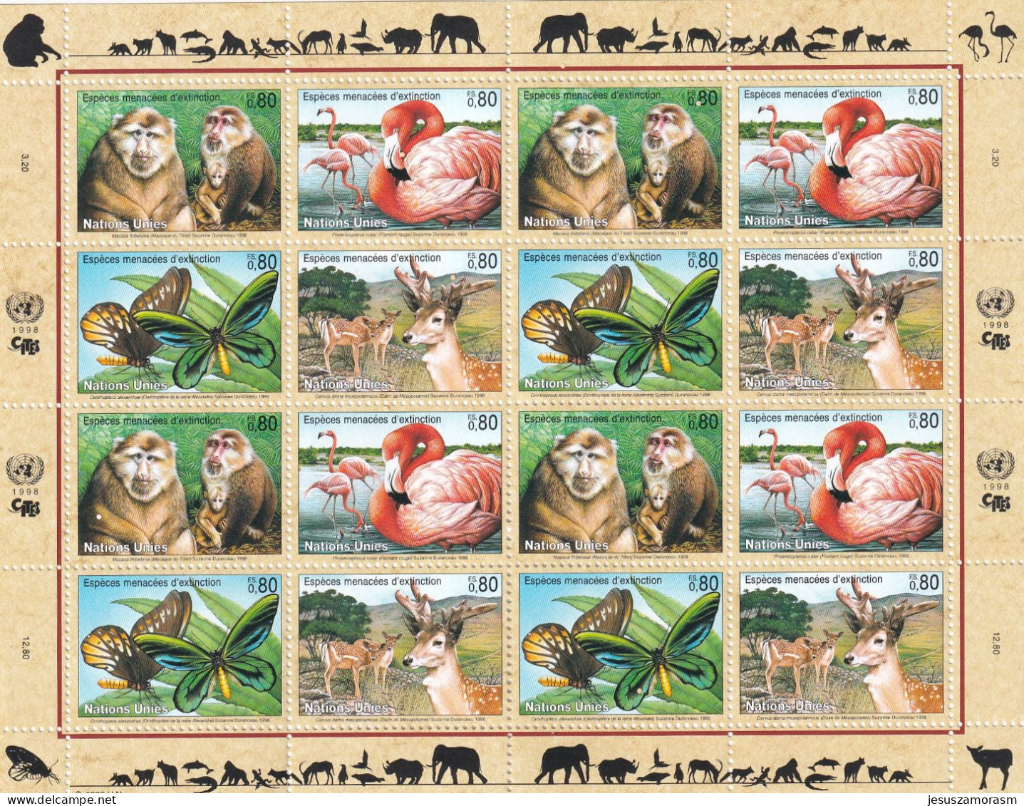 Naciones Unidas Ginebra Nº 349 Al 352 En Hoja De 4 Series - Unused Stamps